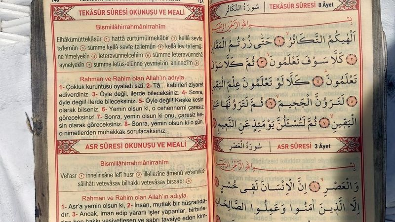 Bursa'da Yasin-i Şerif, küle dönen araçtan sağlam çıktı