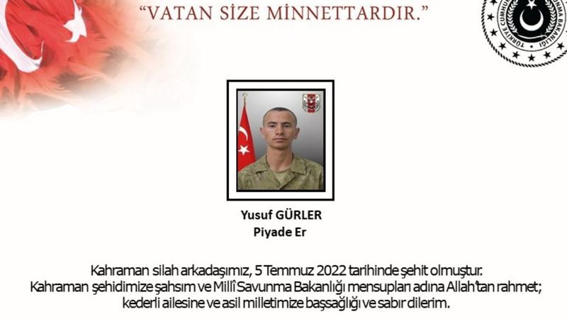 Hakkari'de kazada yaralanan asker şehit oldu