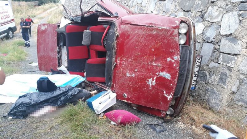 Edirne'de otomobil şarampole yuvarlandı: 2 ölü, 2 yaralı