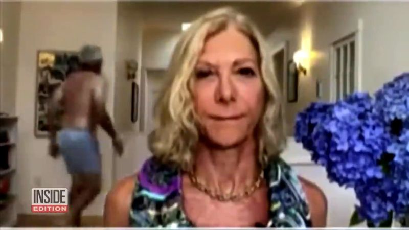 ABD'de canlı yayında arkadan geçen iç çamaşırlı adam şaşırttı