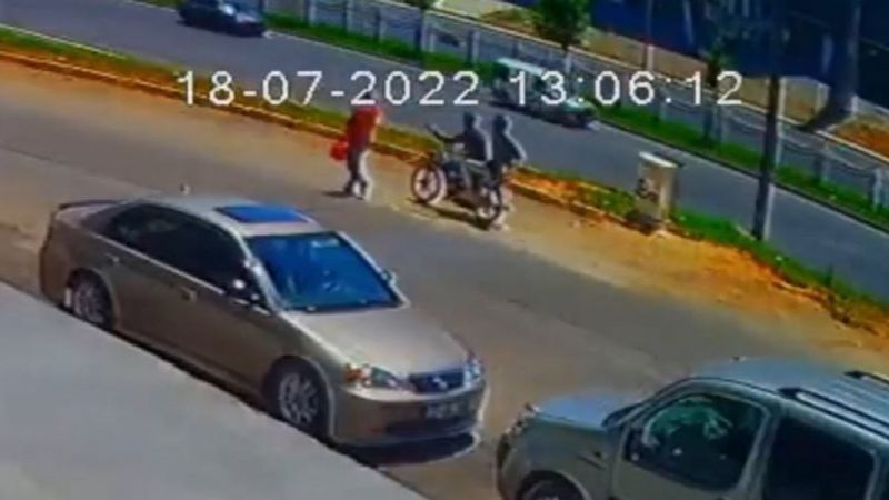 Gaziantep'te kapkaççıların telefonu çaldıkları an