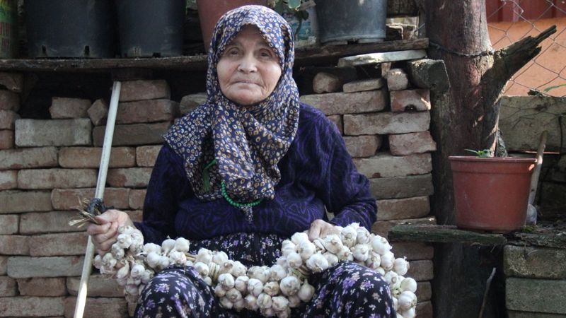 Kocaeli'de yaşayan 83 yaşındaki Sabriye teyze ihtiyaçlarını kendi karşılıyor