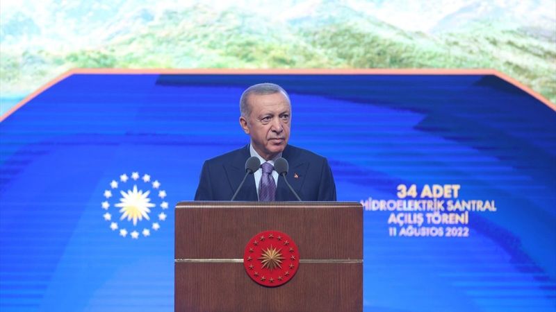 Cumhurbaşkanı Erdoğan, 34 hidroelektrik santralinin açılışını yaptı