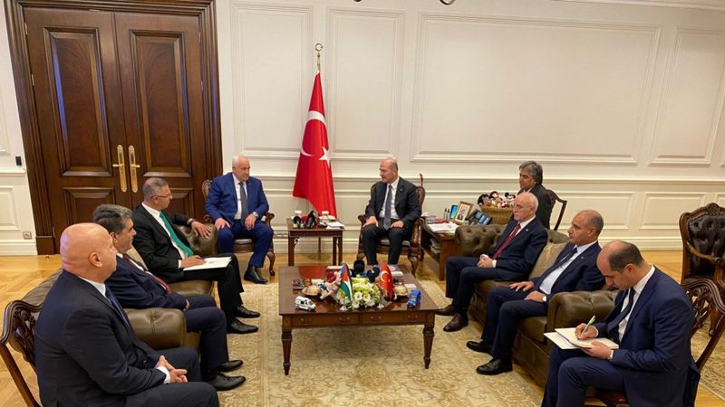 Süleyman Soylu, Filistinli mevkidaşını kabul etti