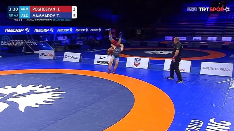 Azerbaycanlı Mammadov, Ermeni güreşçiyi perişan etti