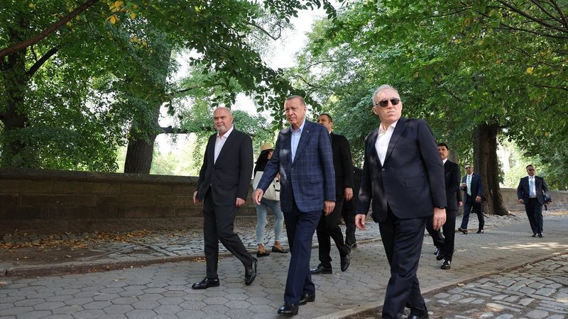 Cumhurbaşkanı Erdoğan New York'ta yürüyüş yaptı