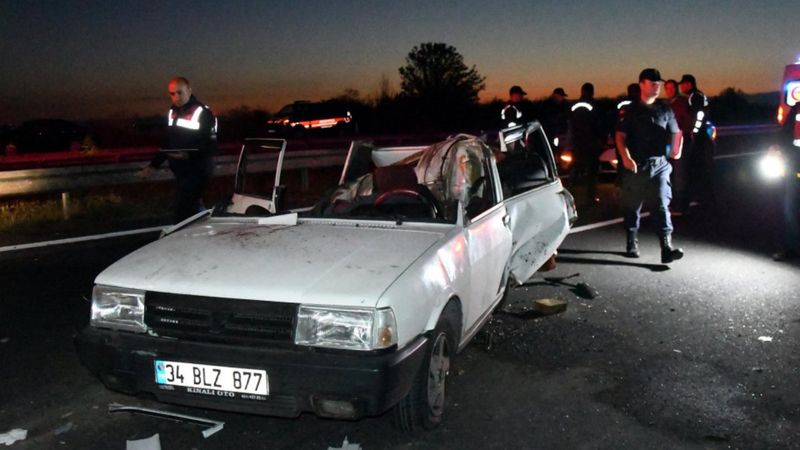 Tekirdağ'da korkunç kaza: 1 ölü 5 yaralı
