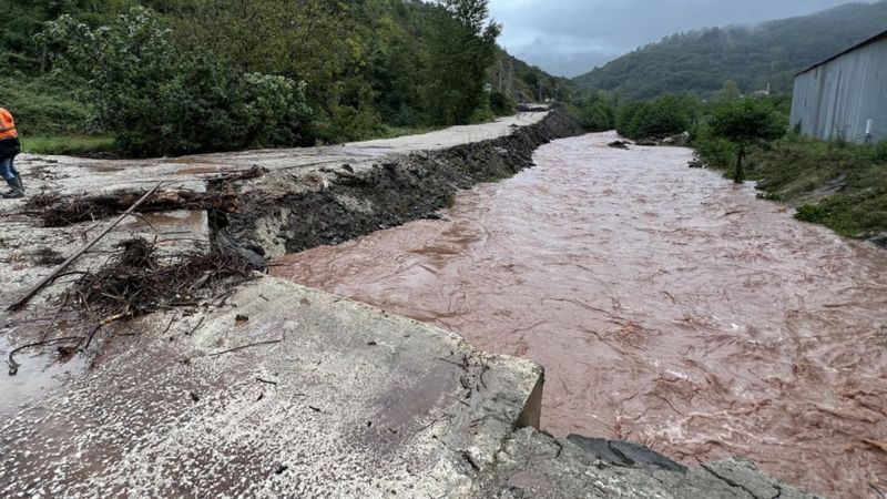Bartın'da sağanak yağış sele döndü