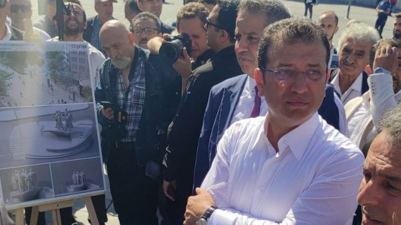 Ekrem İmamoğlu Esenler'de heykel çalışması başlattı