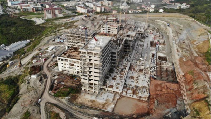 Ordu Şehir Hastanesi'nin inşaatı yüzde 45 tamamlandı