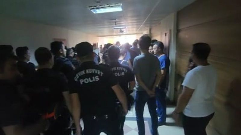 Diyarbakır'da sağlıkçılar ve yemek şirketi personeli arasında kavga