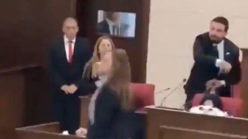 Türkiye karşıtı KKTC'li vekile parlamentoda tepki