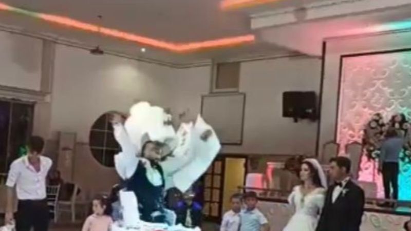 Trabzon'da dünyaevine giren çiftin pastasından kuzeni çıktı