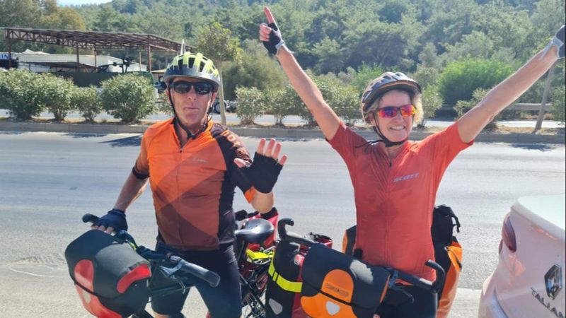 Fransa'da başlayan 107 günlük bisiklet turu Bodrum’da son buldu