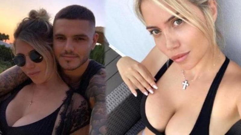 Önünü açarak verdiği poz olay oldu! Galatasaray'ın yıldızı Icardi'nin eşi Wanda Nara dekoltesiyle nefes kesti