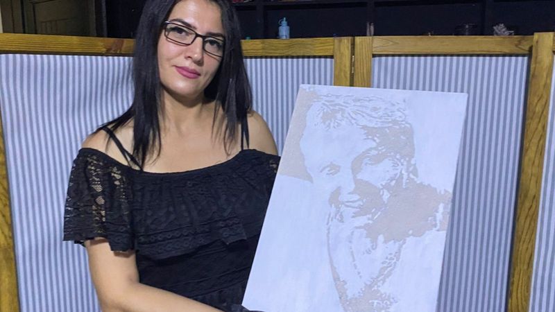 Yalova'da krematoryumda yakılan kadının küllerinden portre tablo