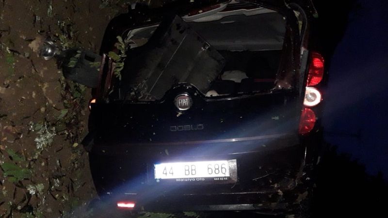 Malatya'da yağmur kazaya neden oldu