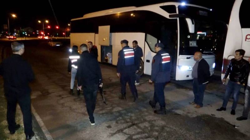 Aksaray’da otobüsten kaçan kaçak göçmen yakalandı