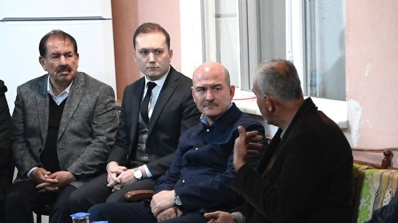 Süleyman Soylu'dan maden şehitlerinin ailelerine taziye ziyareti