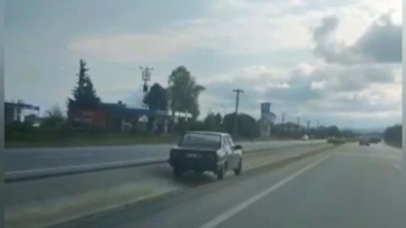 Sakarya'da duble yolu bırakıp tercih ettiği yol şaşırttı