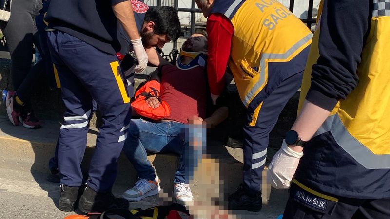 Zonguldak'taki yol üzerinde ilerleyen adama tır çarptı