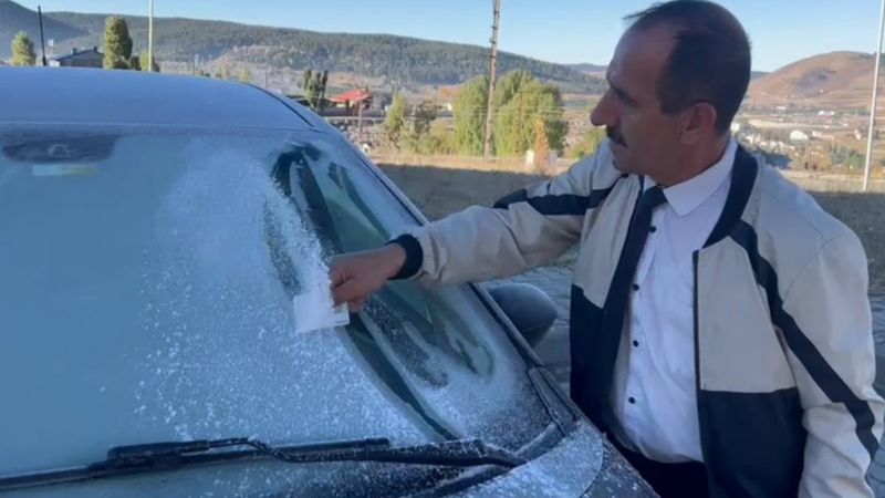 Kars'ta hava sıcaklığı eksi 8 dereceyi gördü