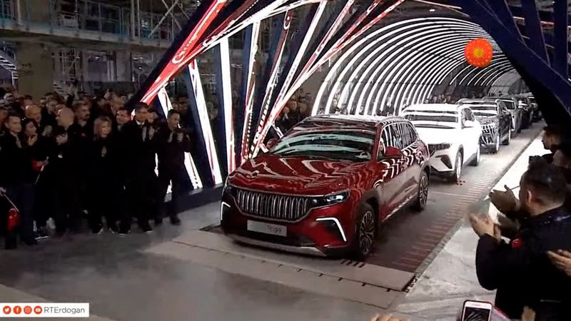 Yerli otomobil Togg banttan indi