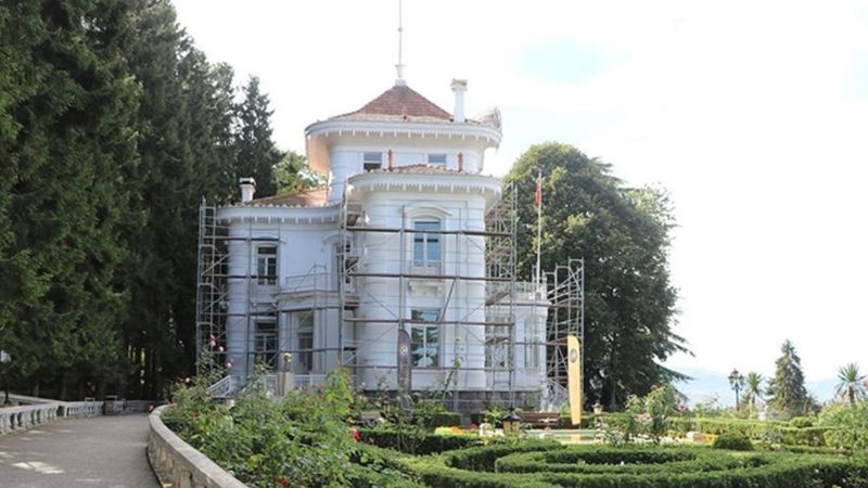 Trabzon'da Atatürk Köşkü'nün restorasyonu titizlikle yürütülüyor