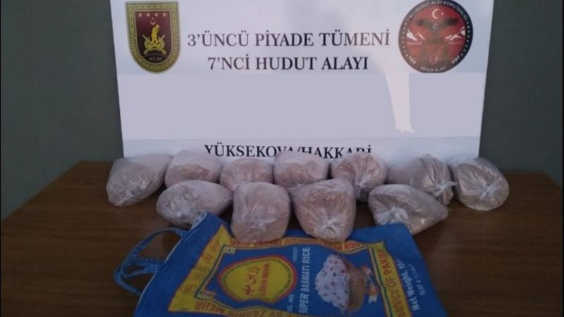 Hudut hattında 11 kilo 150 gram uyuşturucu yakalandı