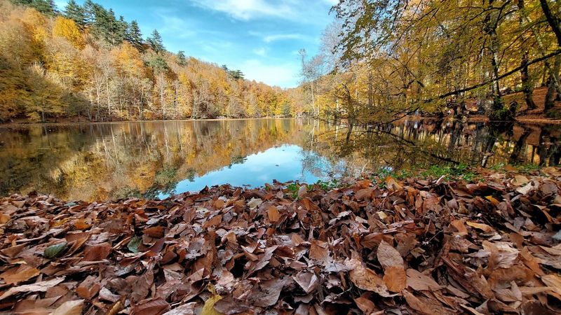Yedigöller ziyaretçilerini sonbahar renkleriyle ağırlıyor