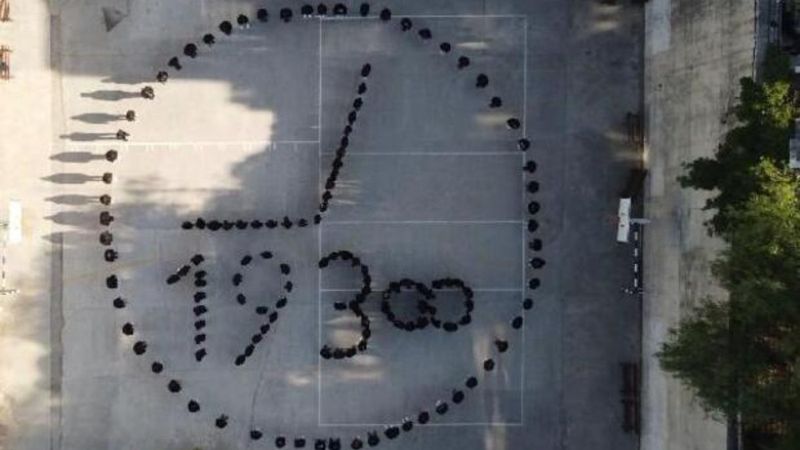 İzmirli öğrencilerden 10 Kasım koreografisi