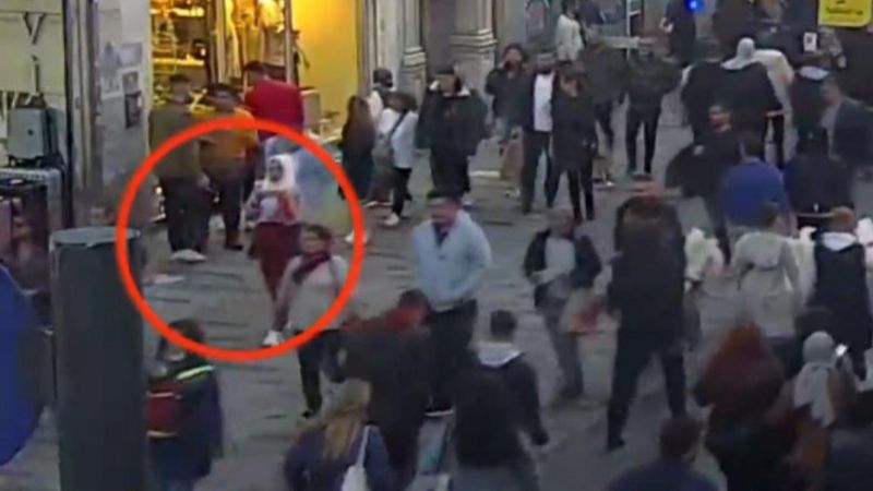 Taksim'de teröristin en net keşif görüntüleri