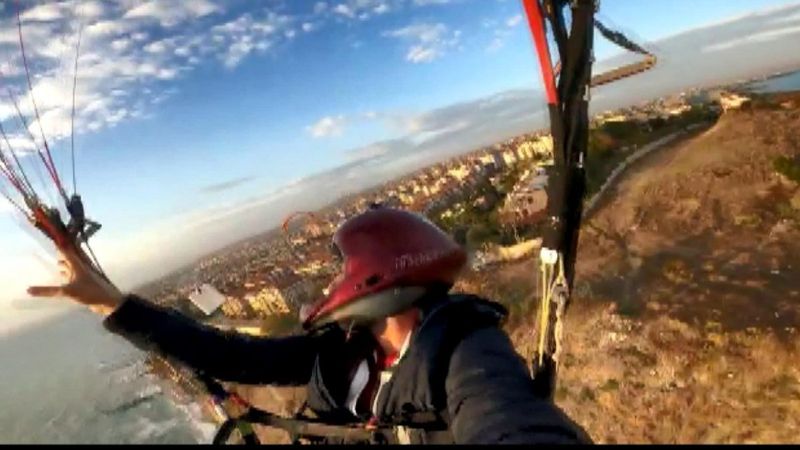 Büyükçekmece'de yamaç paraşütü macerası istediği gibi olmadı