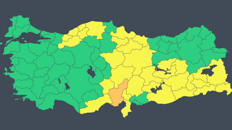 Meteoroloji'den 33 il için kuvvetli yağış uyarısı