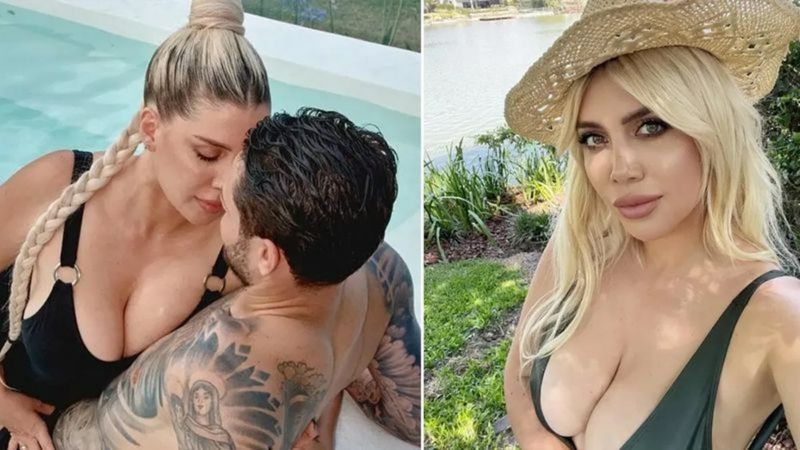Tamamen üstsüz pozu olay oldu! Galatasaray'ın yıldızı Icardi'nin boşandığı eşi Wanda Nara'dan üstsüz paylaşım
