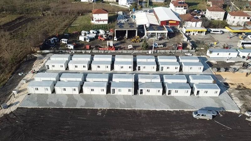 Düzce'de konteyner kentlere yerleşilmeye yarın başlanacak