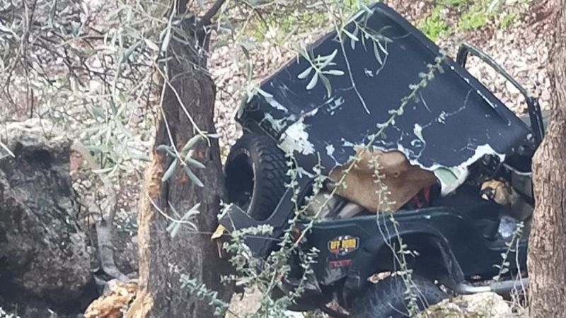Muğla'da kaza yaptığı cipten çıkarken üzerine kaya düştü