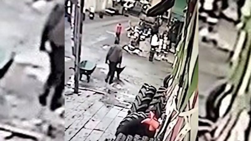 Kars'ta el arabası hırsızlığı kamerada