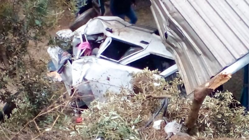 Aydın'da virajı alamayan araç, uçurumdan düştü  