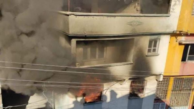 Gaziantep'te çıkan yangın vatandaşları korkuttu 