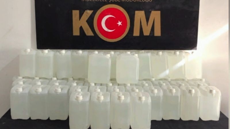 Gaziantep’te, 350 litre kaçak alkol ele geçirildi 