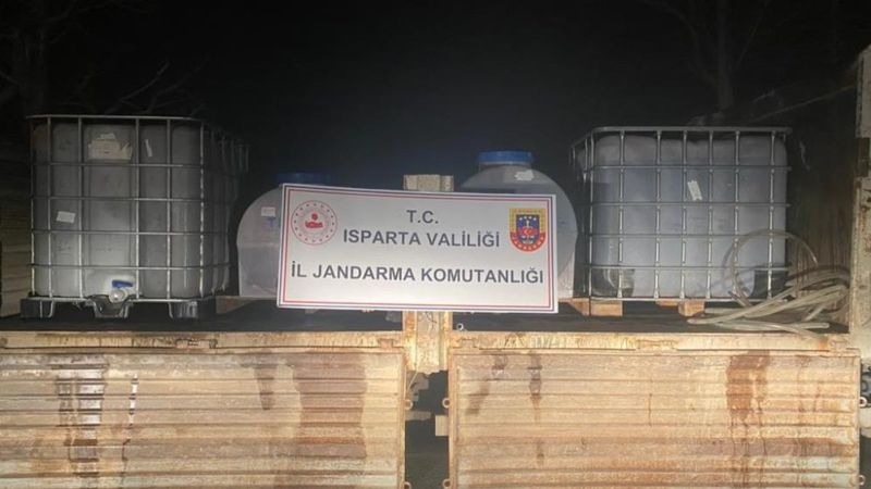 Isparta'da 2 bin 650 litre sahte alkol ele geçirildi