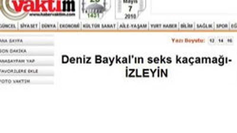 Vakit Deniz Baykal'ın seks kasetini yayınladı