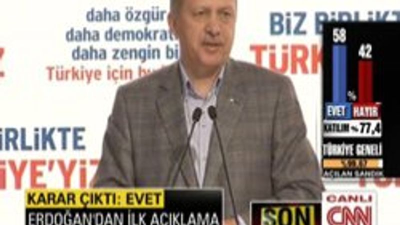 Başbakan referandum sonrası çok uzun konuştu