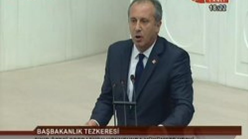 Muharrem İnce'nin tezkere konuşması