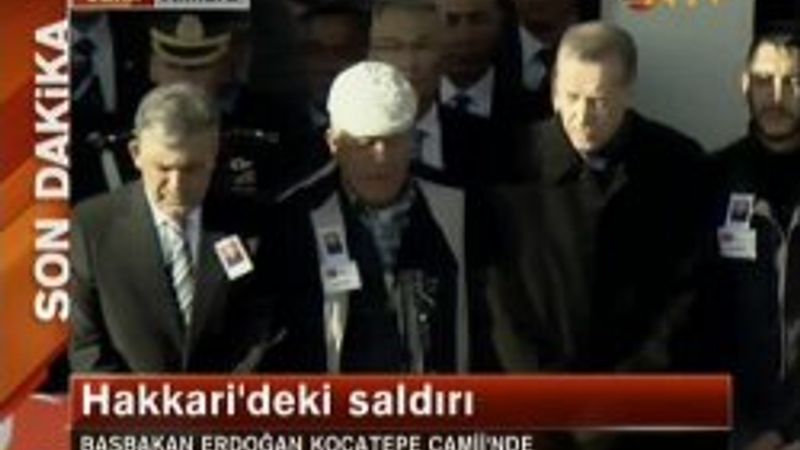 Devletin zirvesi şehit cenazesinde