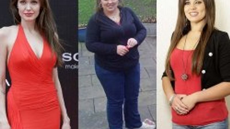 Angelina Jolie'ye benzemek için 76 kilo verdi