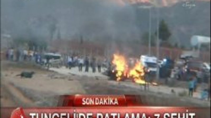 Tunceli'de patlama: 6 asker 1 sivil şehit