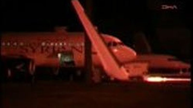 Suriye uçağı Esenboğa'dan ayrıldı