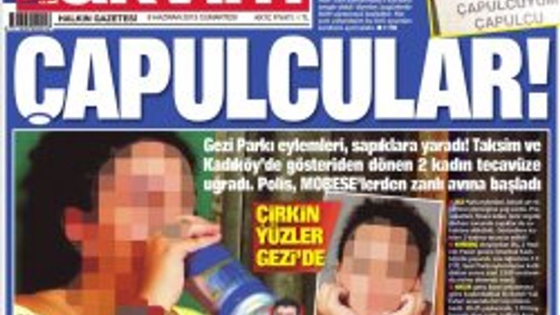 Takvim'den Gezi eylemcilerini kızdıracak manşet